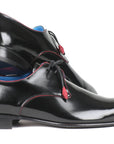 Paul Parkman Medallion Toe Black Derby Shoes (ID