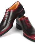 Paul Parkman Goodyear Welted Men's Red & Black Oxford Shoes (ID