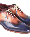 Paul Parkman Blue & Camel Wingtip Oxfords (ID