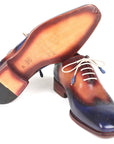 Paul Parkman Blue & Camel Wingtip Oxfords (ID