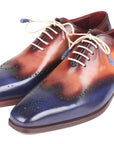 Paul Parkman Blue & Camel Wingtip Oxfords (ID
