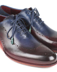 Paul Parkman Opanka Construction Blue & Bordeaux Oxfords (ID
