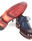 Paul Parkman Opanka Construction Blue & Bordeaux Oxfords (ID