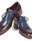 Paul Parkman Opanka Construction Blue & Bordeaux Oxfords (ID