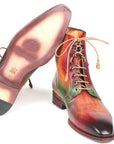Paul Parkman Men's Green, Camel & Bordeaux Leather Boots (ID
