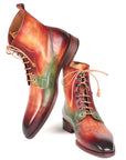 Paul Parkman Men's Green, Camel & Bordeaux Leather Boots (ID