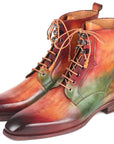 Paul Parkman Men's Green, Camel & Bordeaux Leather Boots (ID