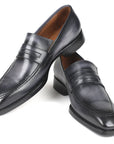 Paul Parkman Gray Burnished Goodyear Welted Loafers (ID