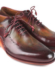 Paul Parkman Opanka Construction Green & Bordeaux Oxfords (ID