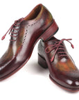 Paul Parkman Opanka Construction Green & Bordeaux Oxfords (ID