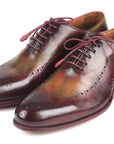 Paul Parkman Opanka Construction Green & Bordeaux Oxfords (ID