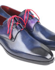 Paul Parkman Ghillie Lacing Blue Dress Shoes (ID