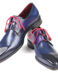 Paul Parkman Ghillie Lacing Blue Dress Shoes (ID
