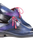 Paul Parkman Ghillie Lacing Blue Dress Shoes (ID