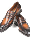 Paul Parkman Brown Burnished Goodyear Welted Loafers (ID