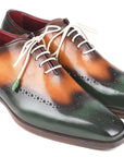 Paul Parkman Green & Camel Wingtip Oxfords (ID