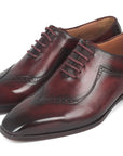 Paul Parkman Dark Bordeaux Hand-Painted Men's Oxfords (ID