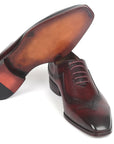 Paul Parkman Dark Bordeaux Hand-Painted Men's Oxfords (ID