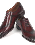 Paul Parkman Dark Bordeaux Hand-Painted Men's Oxfords (ID