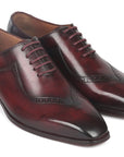 Paul Parkman Dark Bordeaux Hand-Painted Men's Oxfords (ID