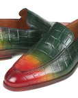 Paul Parkman Crocodile Embossed Calfskin Multicolor Loafer (ID