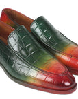Paul Parkman Crocodile Embossed Calfskin Multicolor Loafer (ID