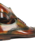 Paul Parkman Men's Cap Toe Oxfords Green & Brown (ID