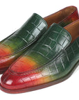 Paul Parkman Crocodile Embossed Calfskin Multicolor Loafer (ID