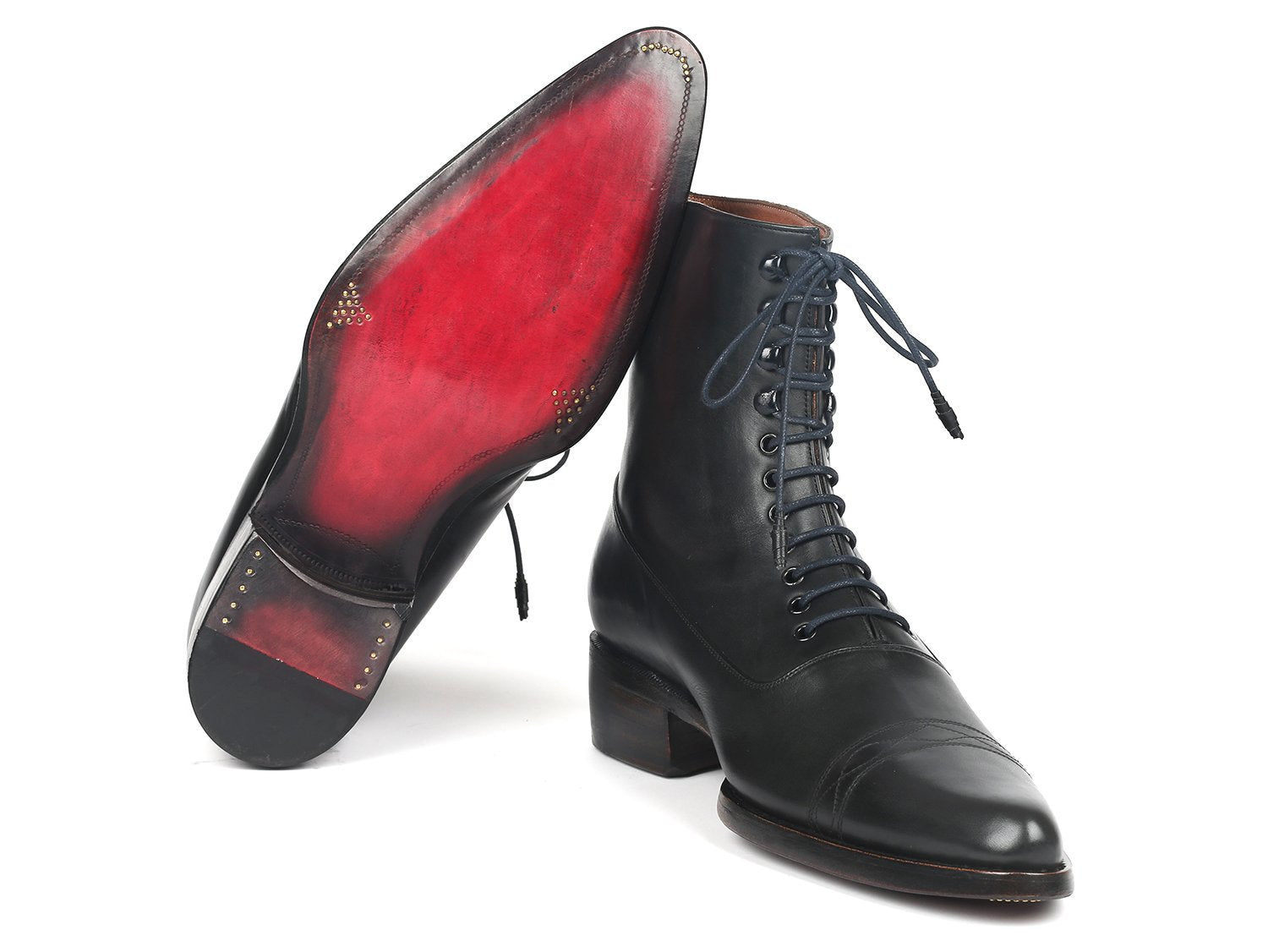 Paul Parkman Men's Goodyear Welted Boots Black Leather (ID