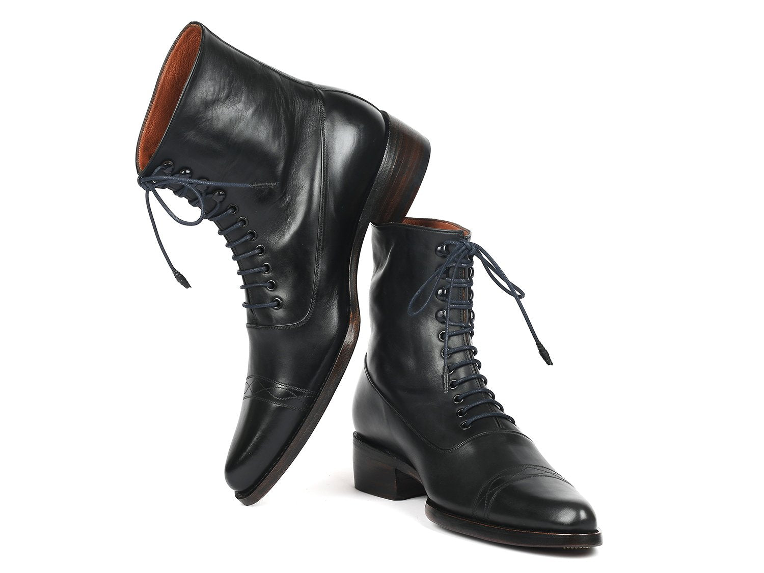 Paul Parkman Men's Goodyear Welted Boots Black Leather (ID
