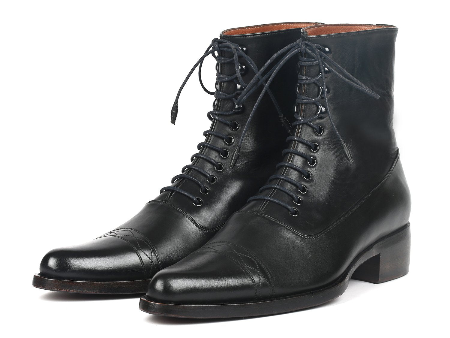 Paul Parkman Men's Goodyear Welted Boots Black Leather (ID