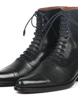 Paul Parkman Men's Goodyear Welted Boots Black Leather (ID