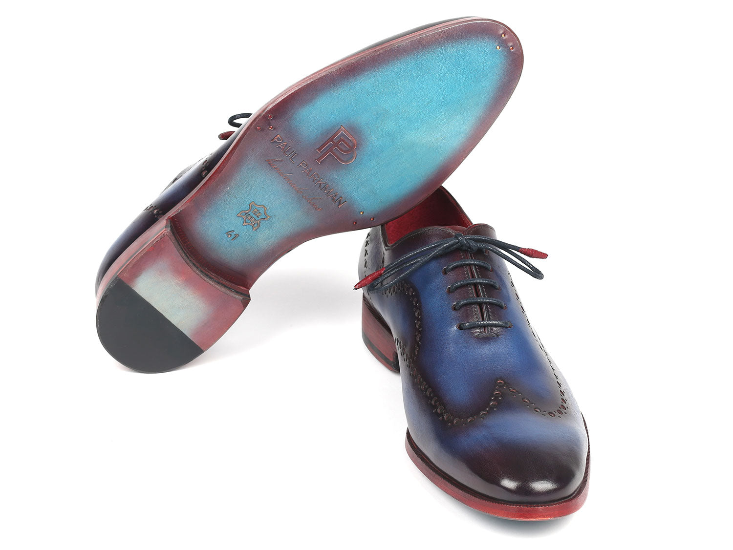 Paul Parkman Men's Wingtip Oxfords Blue & Purple (ID