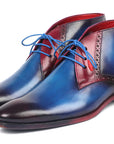 Paul Parkman Men's Chukka Boots Blue & Purple (ID