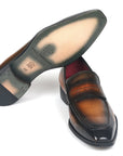 Paul Parkman Men's Penny Loafers Olive Brown (ID
