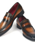 Paul Parkman Men's Penny Loafers Olive Brown (ID