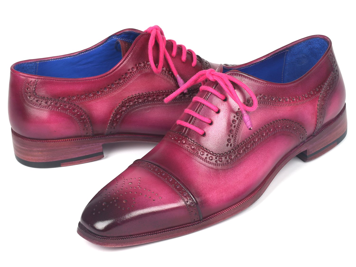 Paul Parkman Men's Captoe Oxfords Fuxia (ID