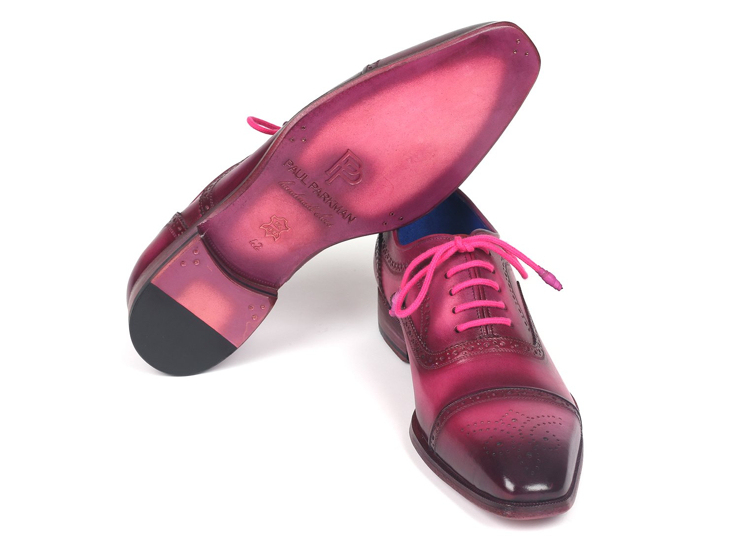 Paul Parkman Men's Captoe Oxfords Fuxia (ID