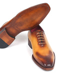 Paul Parkman Goodyear Welted Punched Oxfords Camel (ID