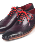 Paul Parkman Purple Leather Oxfords Side Hand-Sewn (ID