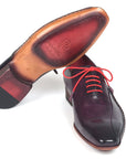 Paul Parkman Purple Leather Oxfords Side Hand-Sewn (ID
