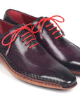 Paul Parkman Purple Leather Oxfords Side Hand-Sewn (ID