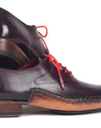 Paul Parkman Purple Leather Oxfords Side Hand-Sewn (ID