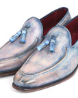 Paul Parkman Tassel Loafers Lila Hand-Painted (ID