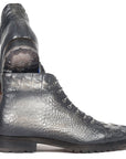 Paul Parkman Men's Gray Croco Embossed Leather Boots (12811-GRY)
