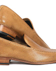 Paul Parkman Perforated Leather Loafers Beige (ID