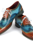 Paul Parkman Men's Wingtip Oxfords Turquoise & Tobacco (ID