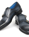 Paul Parkman Captoe Double Monkstraps Navy (ID