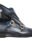 Paul Parkman Captoe Double Monkstraps Navy (ID