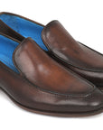 Paul Parkman Perforated Leather Loafers Brown (ID